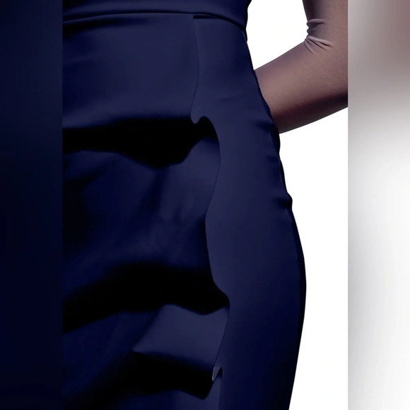 Chiara Boni Maylys Mock-Neck Long-Sleeve Illusion Gown - Picture 5 of 14